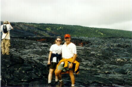 Tom and Shannon on Lava in Hawaii